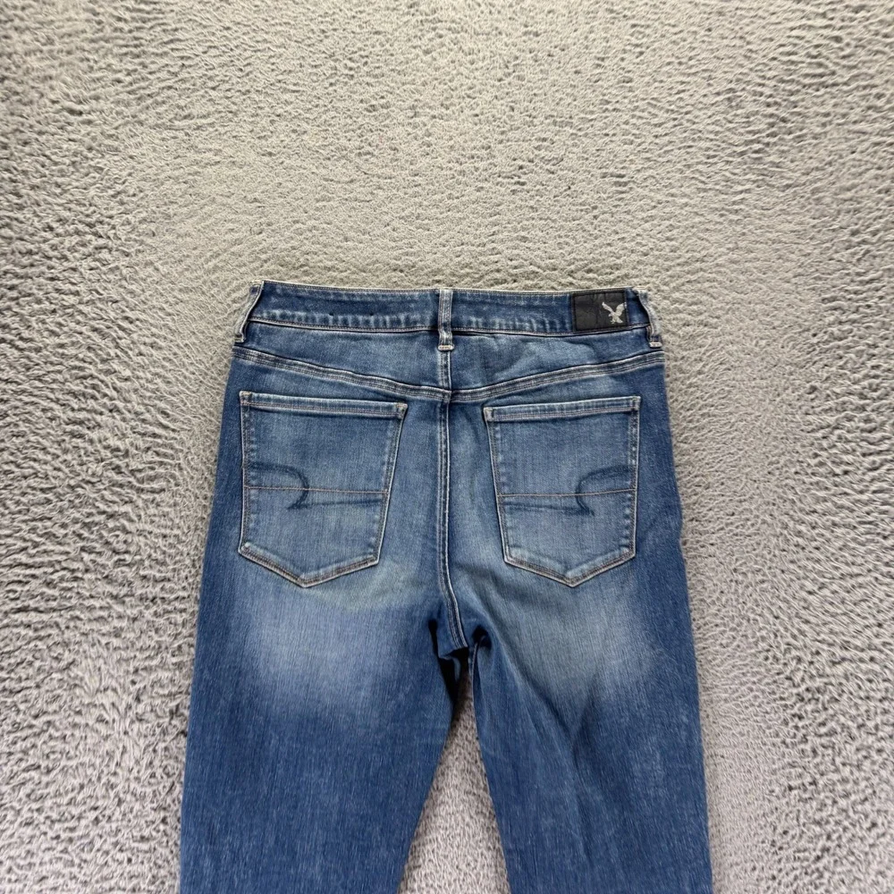 American Eagle Outfitters Jeans Women 10 Blue Cotton Denim Jegging Faded Stretch